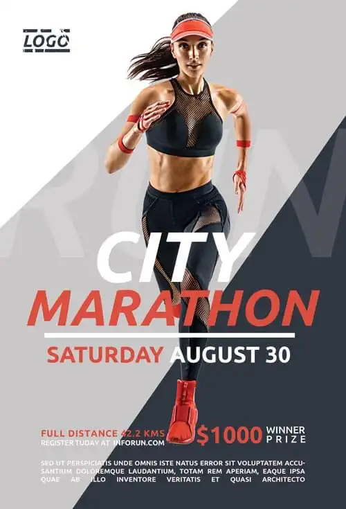 Free City Marathon Flyer Template
