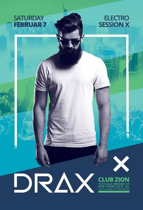 Free DJ Artist Poster and Flyer Template