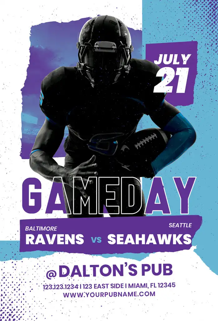 Free Football Game Flyer Template
