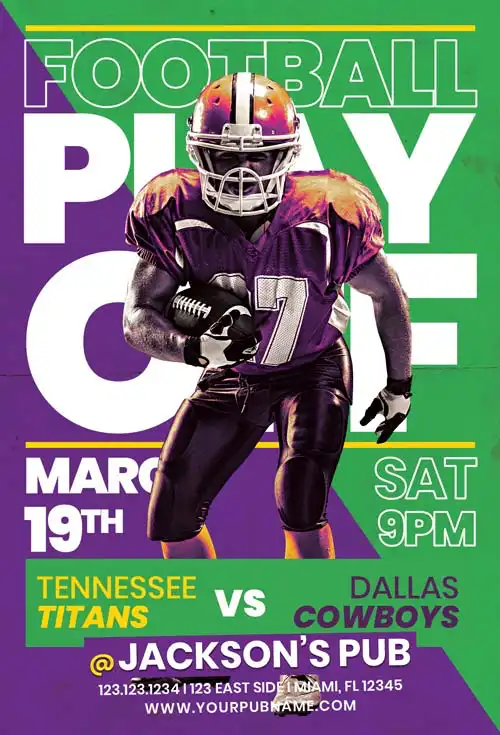 Free American Football Gameday Flyer Template