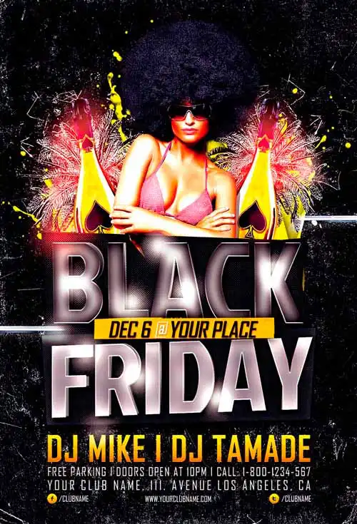 Free Friday Party Flyer Template