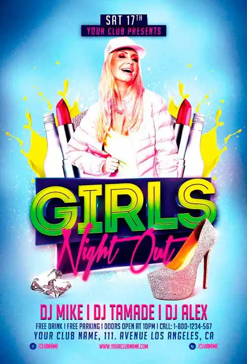 Free Girls Night Out Flyer Template