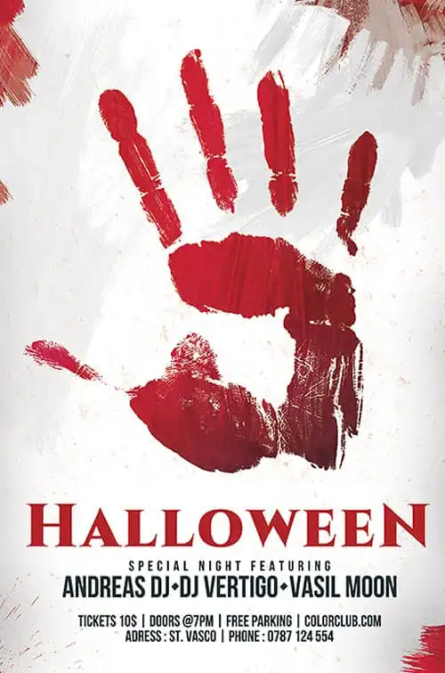 Free Halloween Event Flyer PSD Template