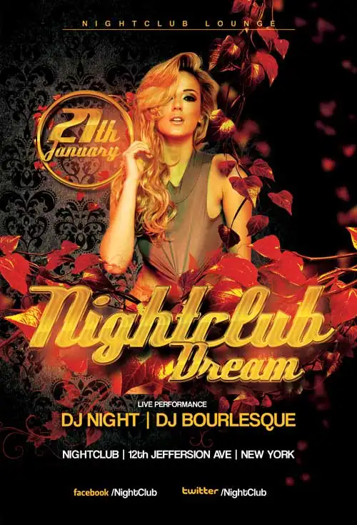 Free Nightclub Party Flyer Template