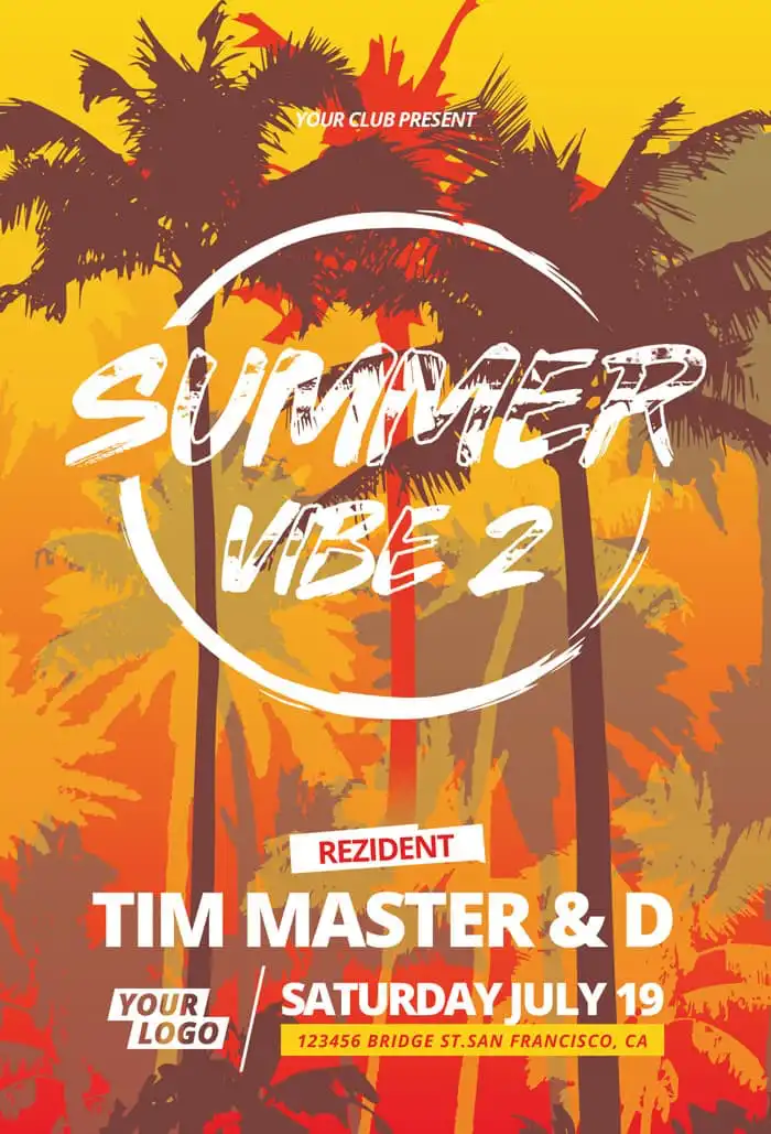 Free Summer Vibes Vol. 2 Flyer Template