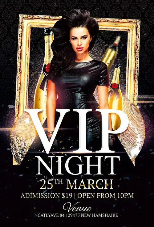 Free Vip Night Club Flyer Template