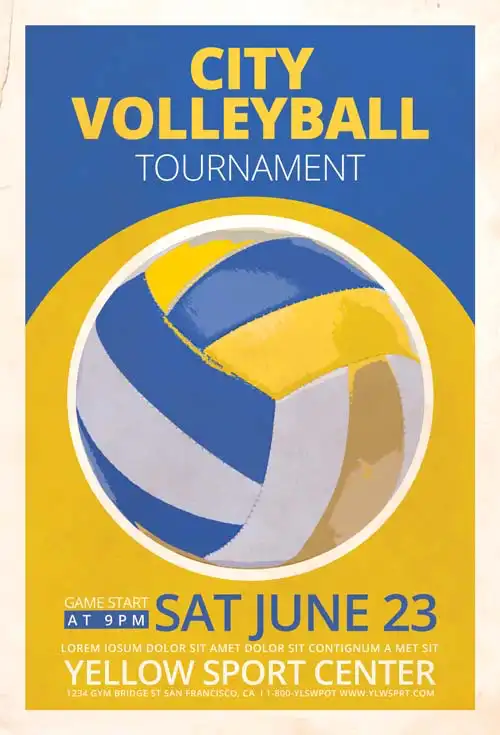 Free Volleyball Flyer Template
