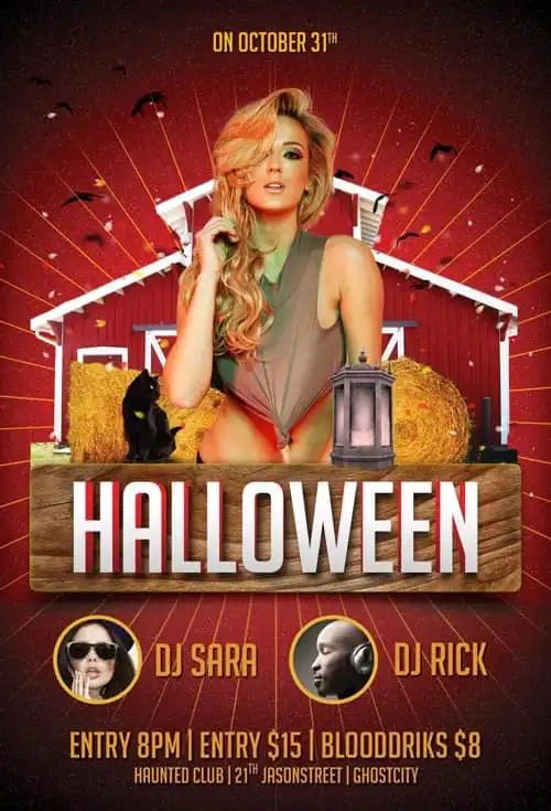 Halloween Party Free Flyer Template
