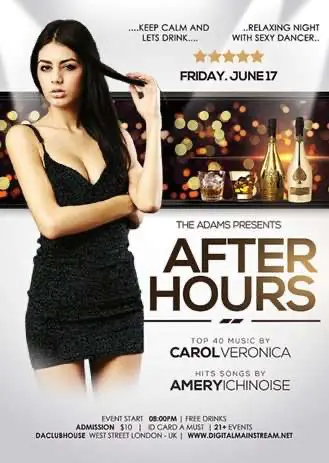 Free After Hours Party Flyer Template