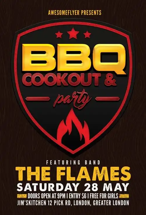 Free Barbecue Cookout Flyer Template