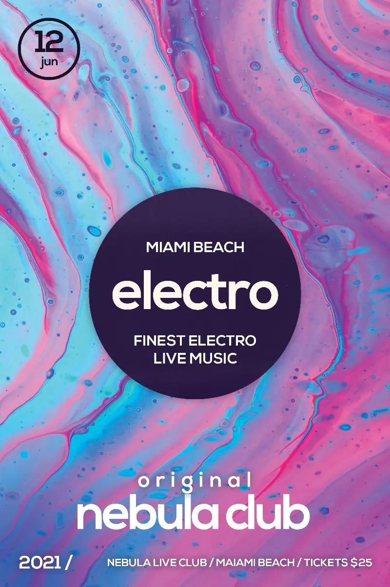 Free Electro Music Festival Flyer and Poster Template