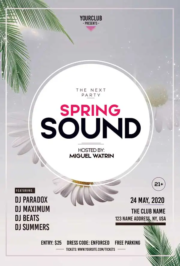 Free Spring Sound Flyer Template