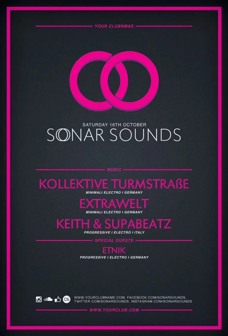 Free Sonar Sound Vol. 2 Club Flyer Template