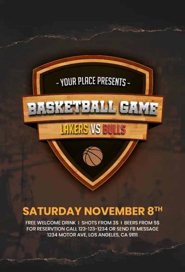 Free Basketball Gameday Flyer Template