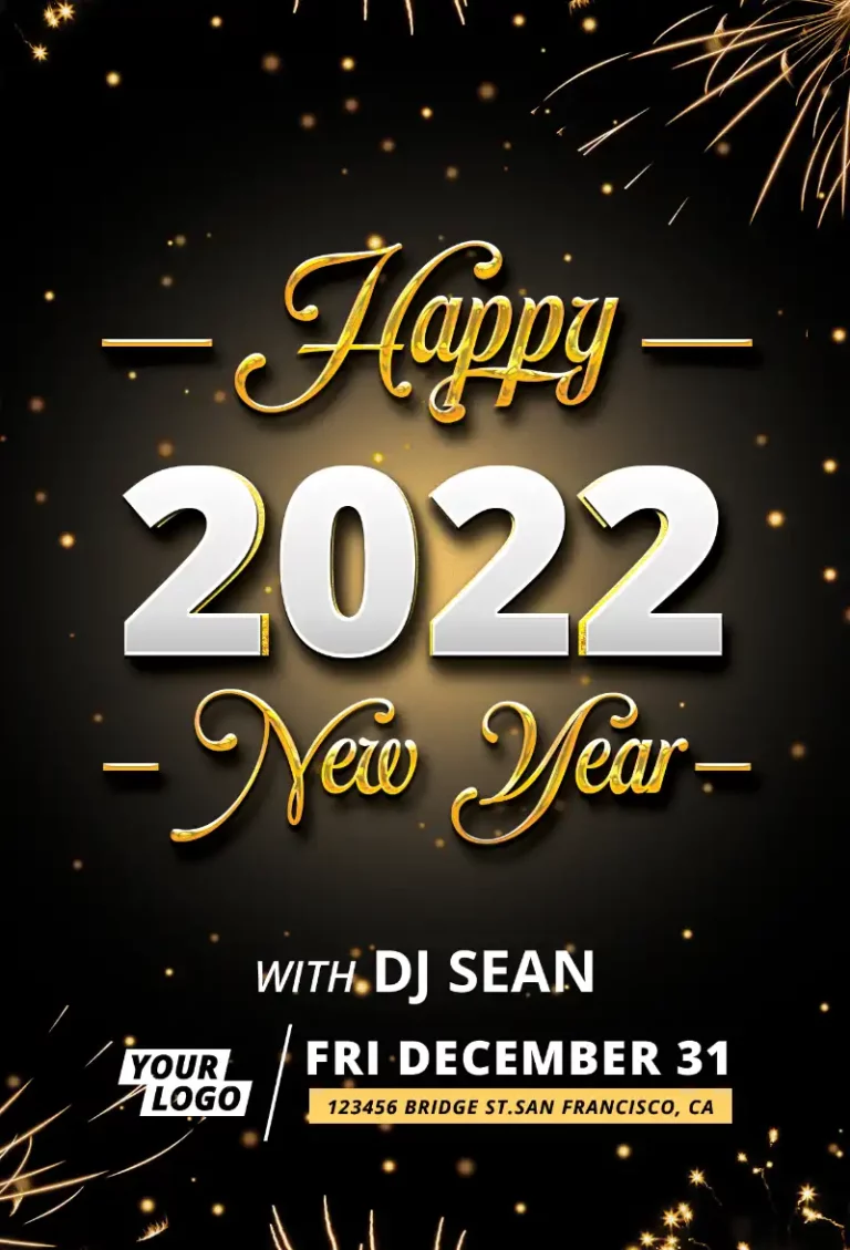 Free Happy New Year Flyer Template
