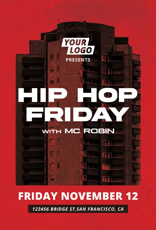 Free Hip Hop Friday Flyer Template