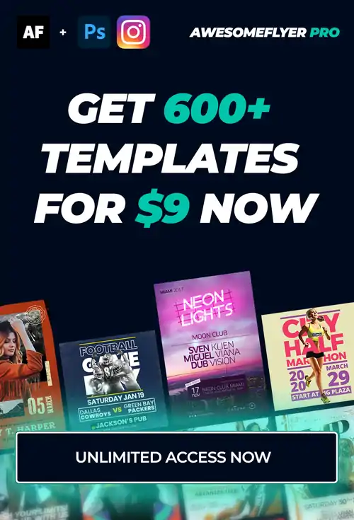 Get 600+ Templates for $9 now!